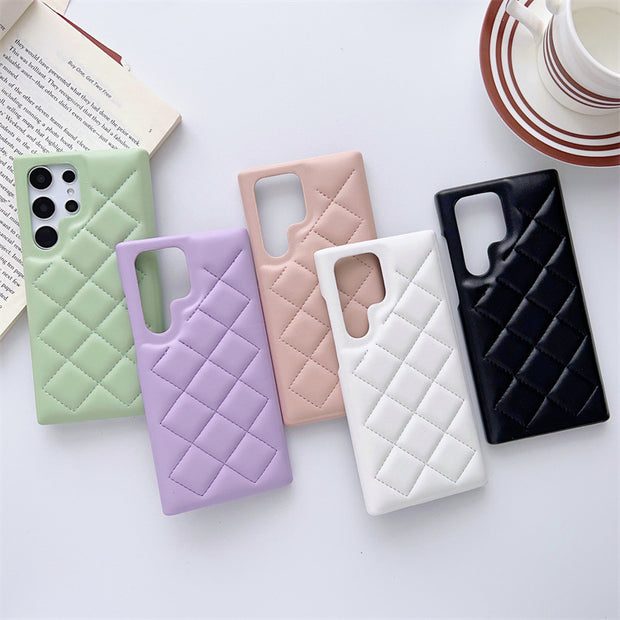 Diamond Plaid Phone Case Leather Phone Protective Case